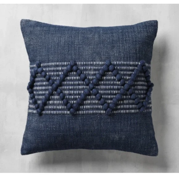 Arhaus Accents New Arhaus Chunky Diamond Pillow Cover Navy